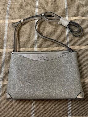 kate spade Silver Glitter Crossbody Bag